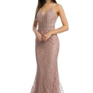 Sweetheart Neck Lace Bodice Prom Dress JT220